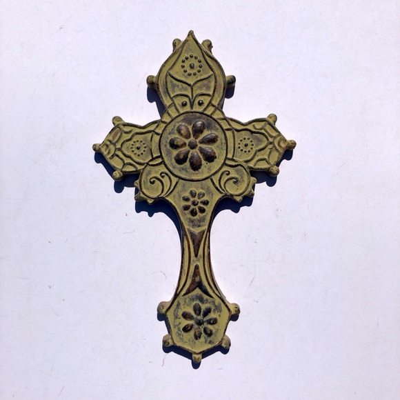 Large Ceramic Wall-Hanging Cross - Picture 6 of 6